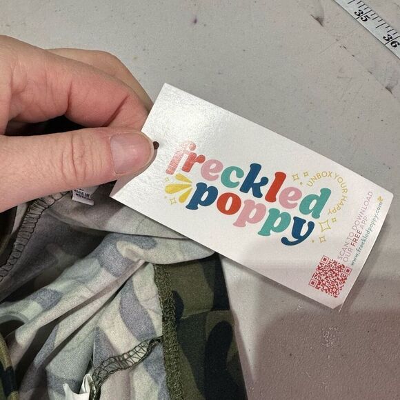 NWT White Birch Camo Camouflage High Waist Bell Bottom Flare Leggings Large Gree - Picture 3 of 13